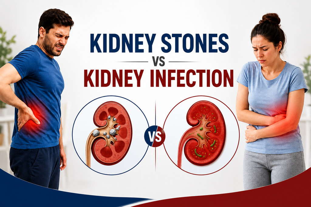 Kidney Stones vs Kidney Infection: Symptoms, Causes & Key Differences 1 Kidney Stones vs Kidney Infection 1